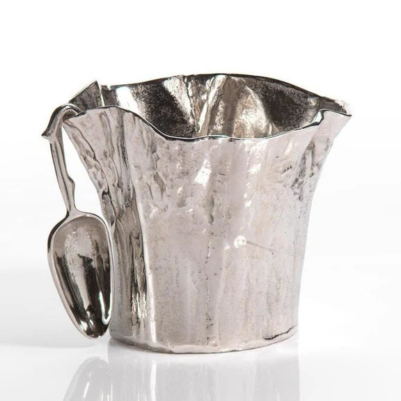 Zodax 12" Diameter Aluminum Ice Bucket with Scoop