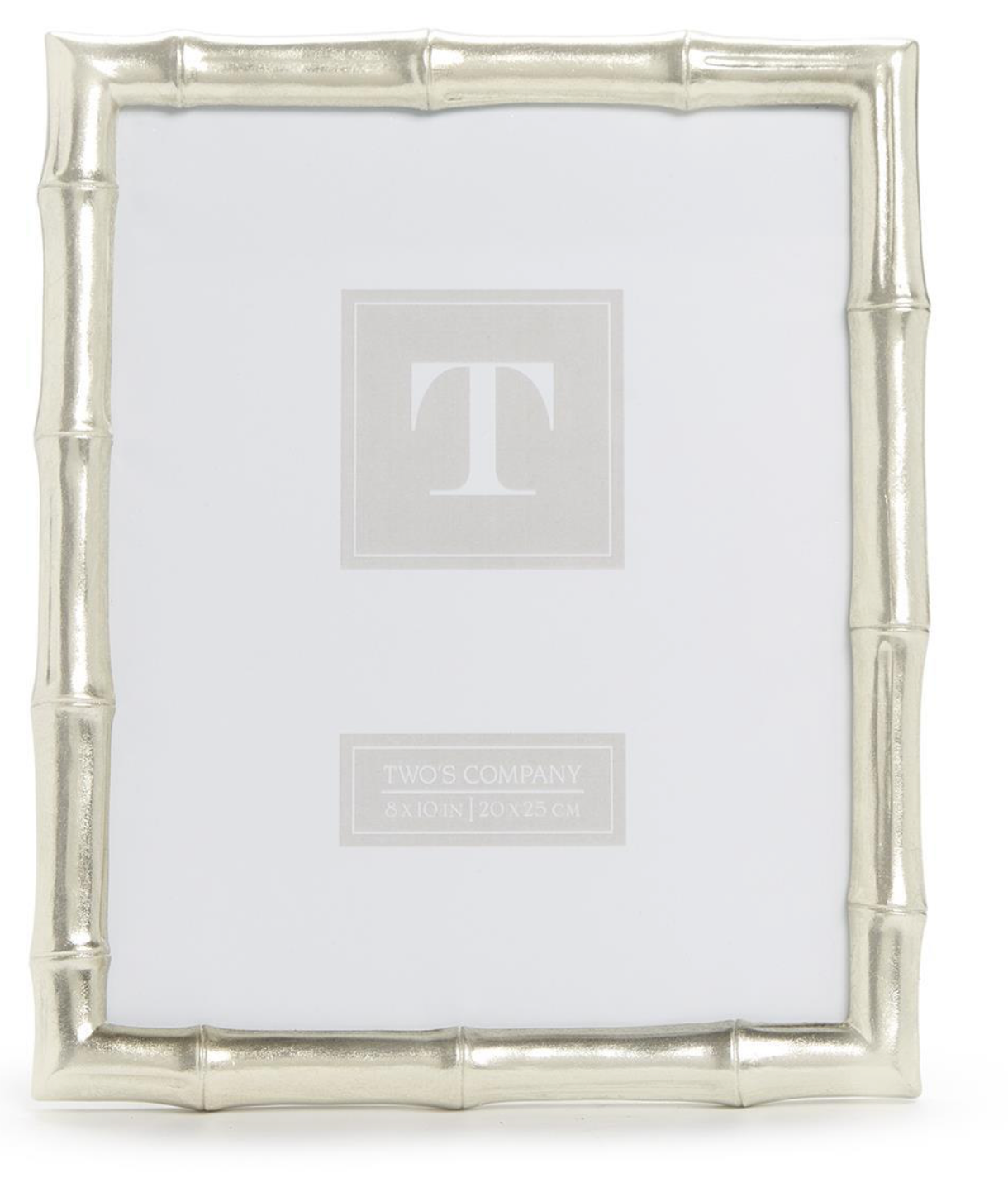 SILVER FAUX BAMBOO PHOTO FRAME