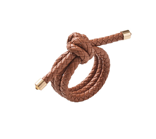 Kim Seybert Rope Knot Napkin Ring in Brown
